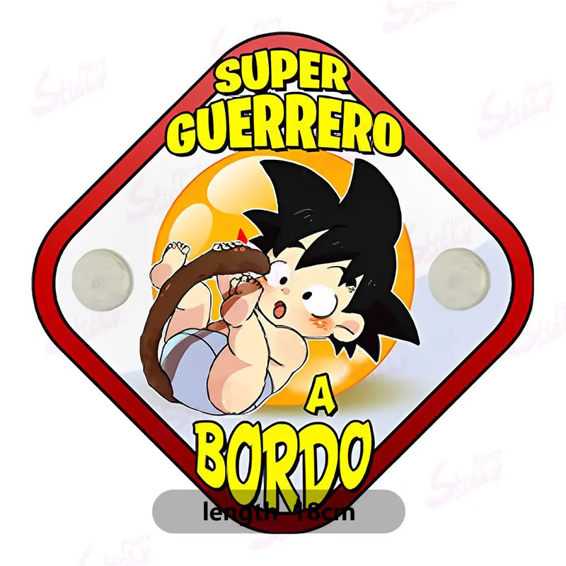 Baby on Board Mimics Super Warrior Board  Car Sticker Dragon Ball Anime Stickers Waterproof Sunscreen