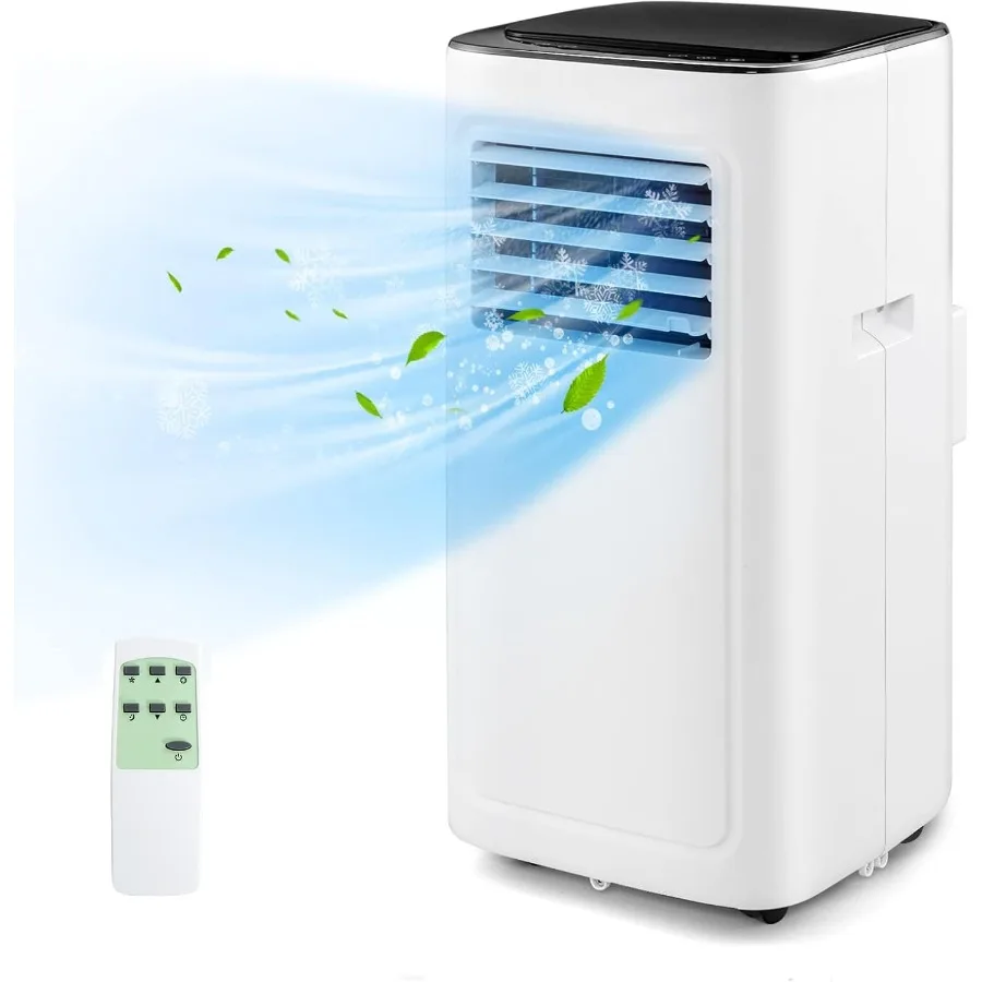 Aire acondicionado portátil Unidad de enfriamiento 3 en 1 de 9000 BTU con deshumidificador incorporado para uso doméstico o en la oficina Características Temporizador de 24 horas y