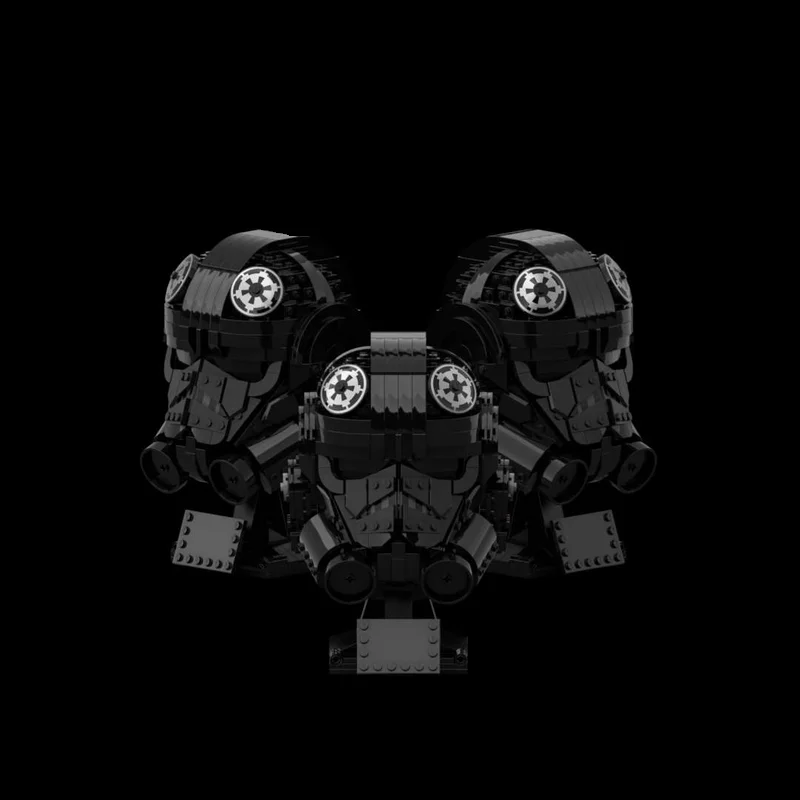 784PCS spacebattle Movie TIED Pilot Helmet Model DIY creative ideas Soldier helmet Toy Assembly Puzzle Birthday Christmas Gift