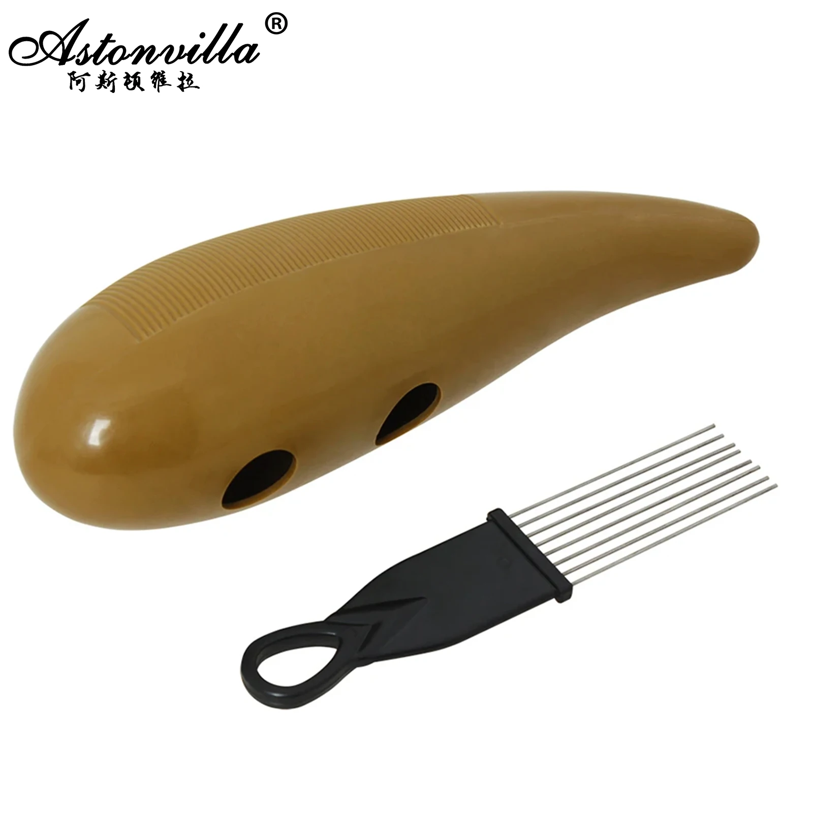 Plastic Coffee Scraper with Hollow Brush  Plastic Guiro Latin Merengue Percussion Musical Instrument for Children Musical Gift