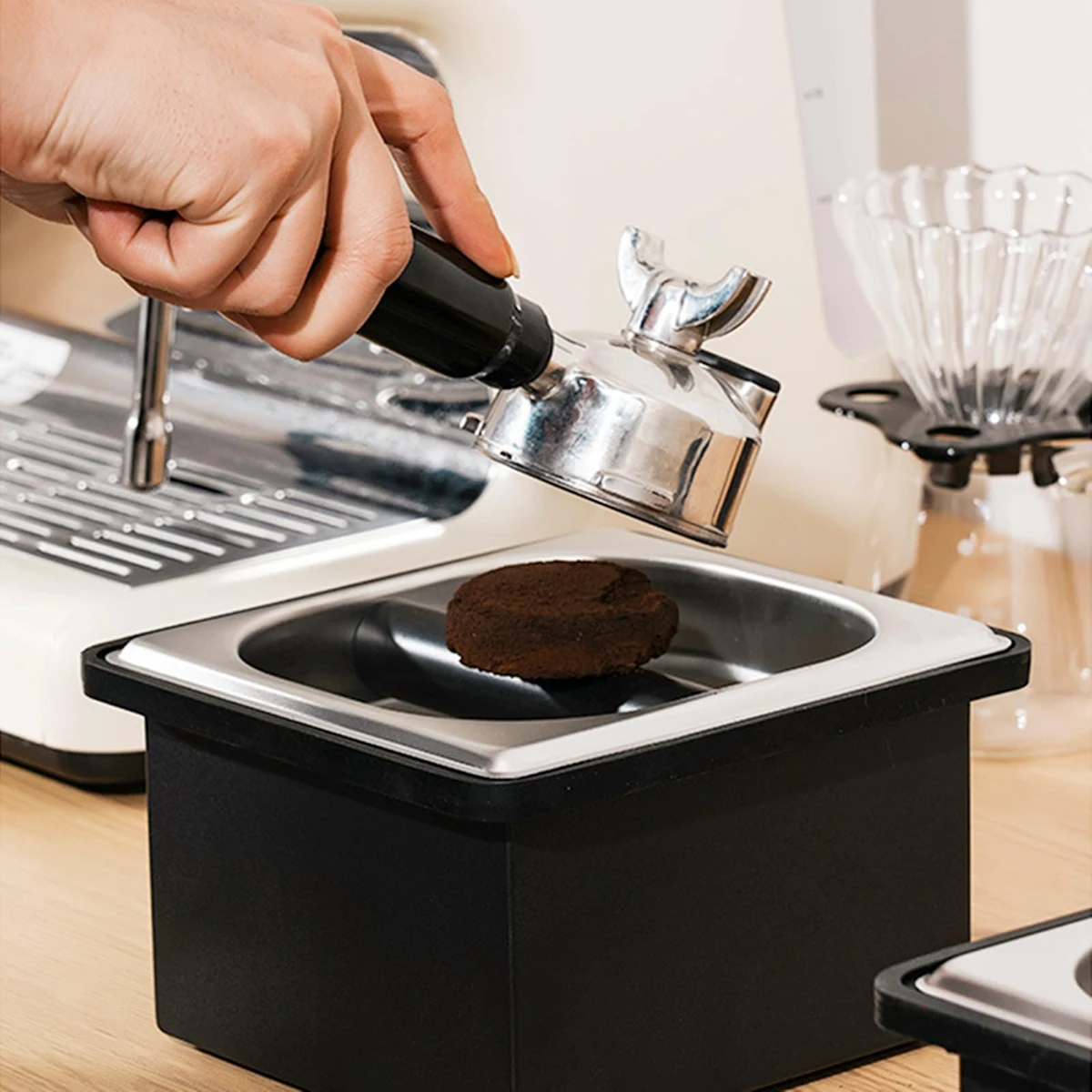 Коробка для кофе, мусорная корзина для эспрессо для бариста, противоскользящая мусорная корзина для эспрессо, мусорная корзина для кофейной гущи, ведро