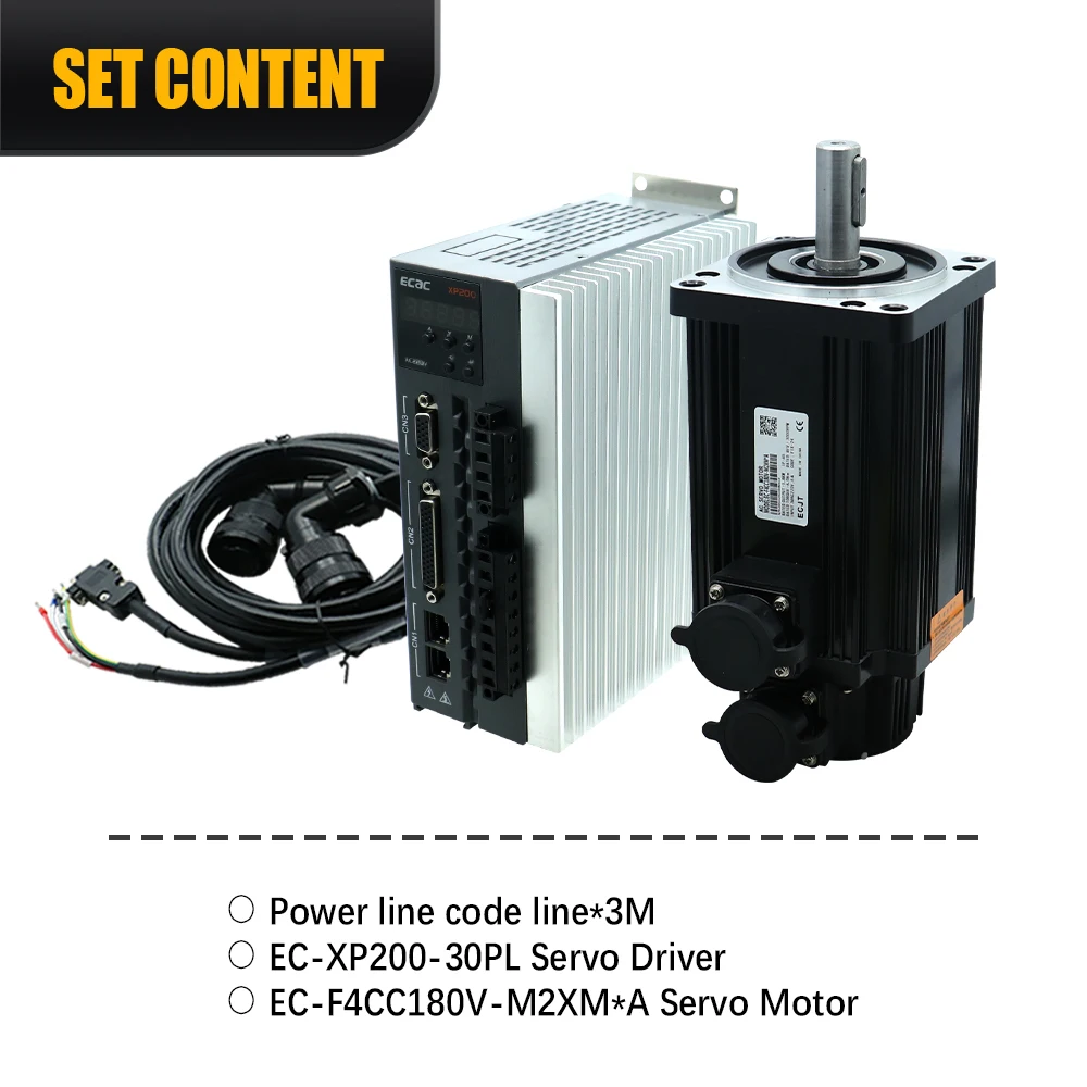 محرك سيرفو لجهاز التوجيه باستخدام الحاسب الآلي ، محرك أحادي الطور أو ثلاثي الطور ، كابلات RS485 3m ، 1.8 كيلو وات ، 3000 جزء في الدقيقة ، 6 نانومتر ، 110 إس جي-m06030 ، AC220V ، RPM #3