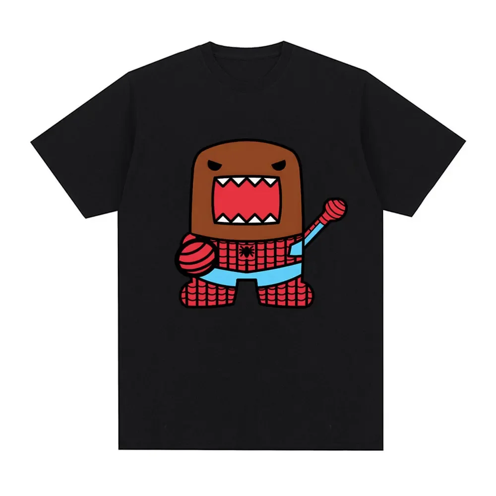 

Domo Kun Leuk En Humoristisch Peripheral Pattern Print Summer Luxury Brand Cotton Men's and Women's T-shirt Short Sleeve