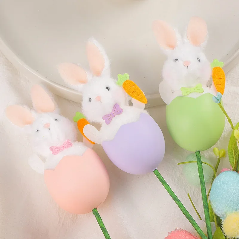 Easter Eggs Tree Decorations Cute Bunny Resurrection Egg Cuttings DIY Flower Bouquet Decorative Accessories DIY Flower Bouquets