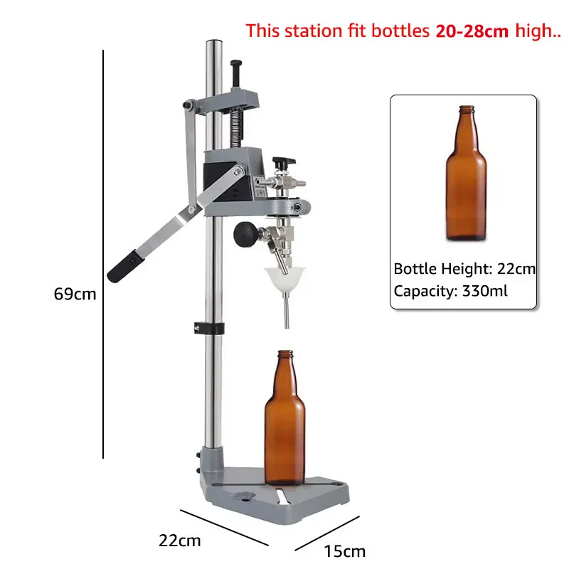 Manual beer bottle filling station, Counter Pressure Beer Bottling Machine,Metal Flexible bottle filler for micro breweries