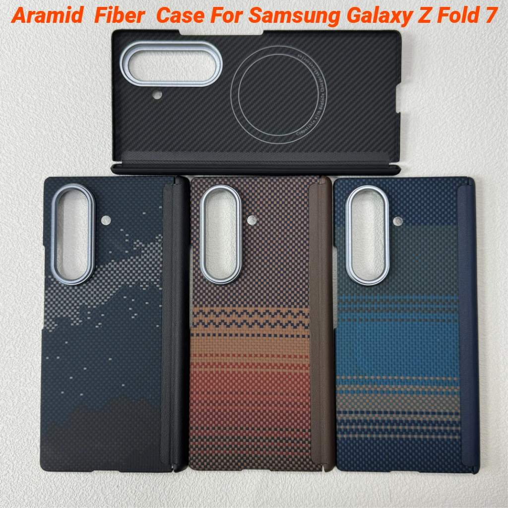 

Magnetic Compatible Aramid Carbon Fiber Hinge Case For Samsung Galaxy Z Fold 7 Slim Lightweight Full Axis Protective Cover
