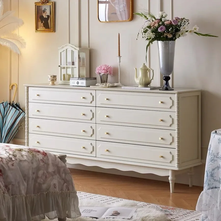 cabinet high-end chest cabinet American locker solid wood chest of drawers small apartment bedroom chest of drawers locker