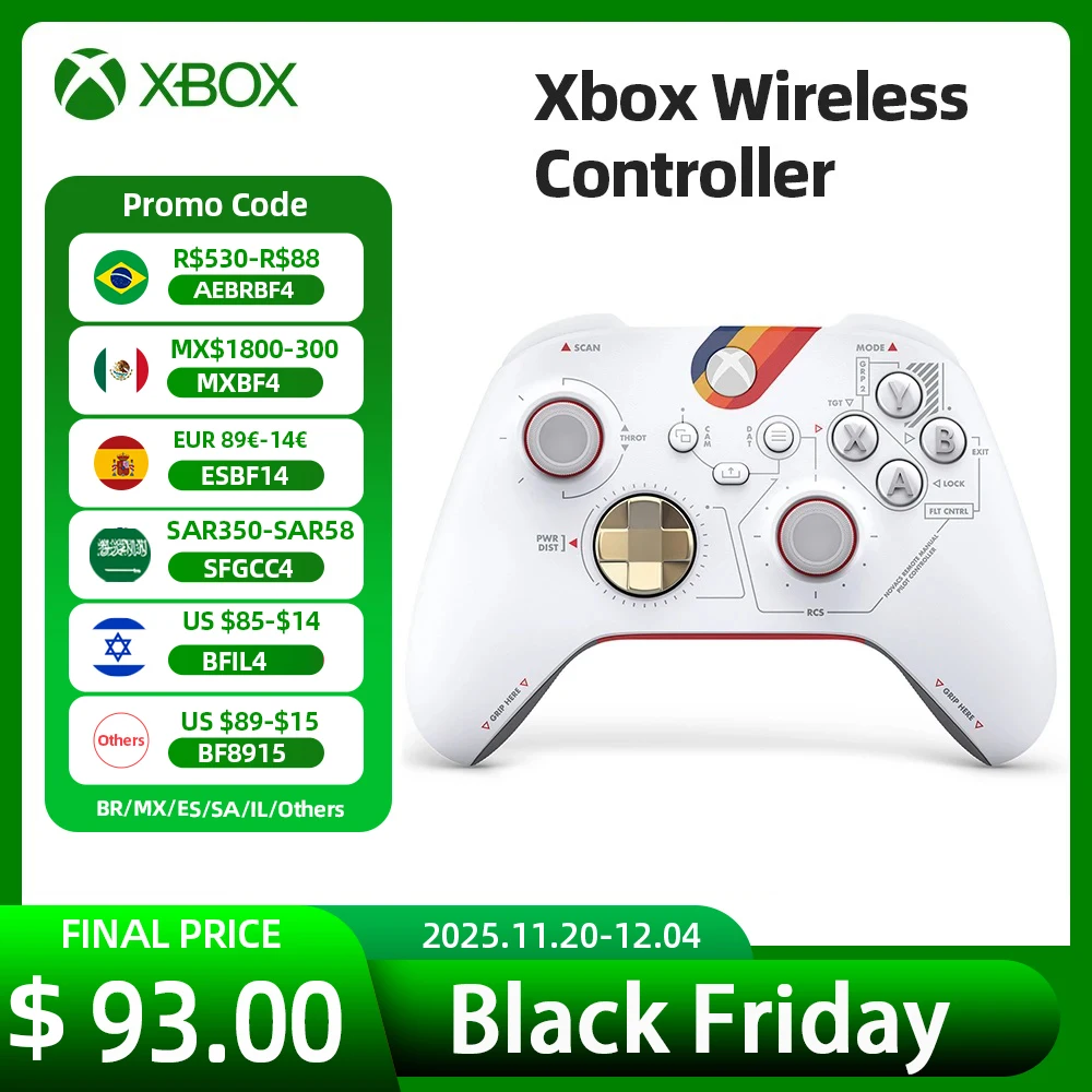 وحدة تحكم Microsoft Xbox اللاسلكية - إصدار Starfield المحدود - لسلسلة Xbox X Xbox Series S Xbox One