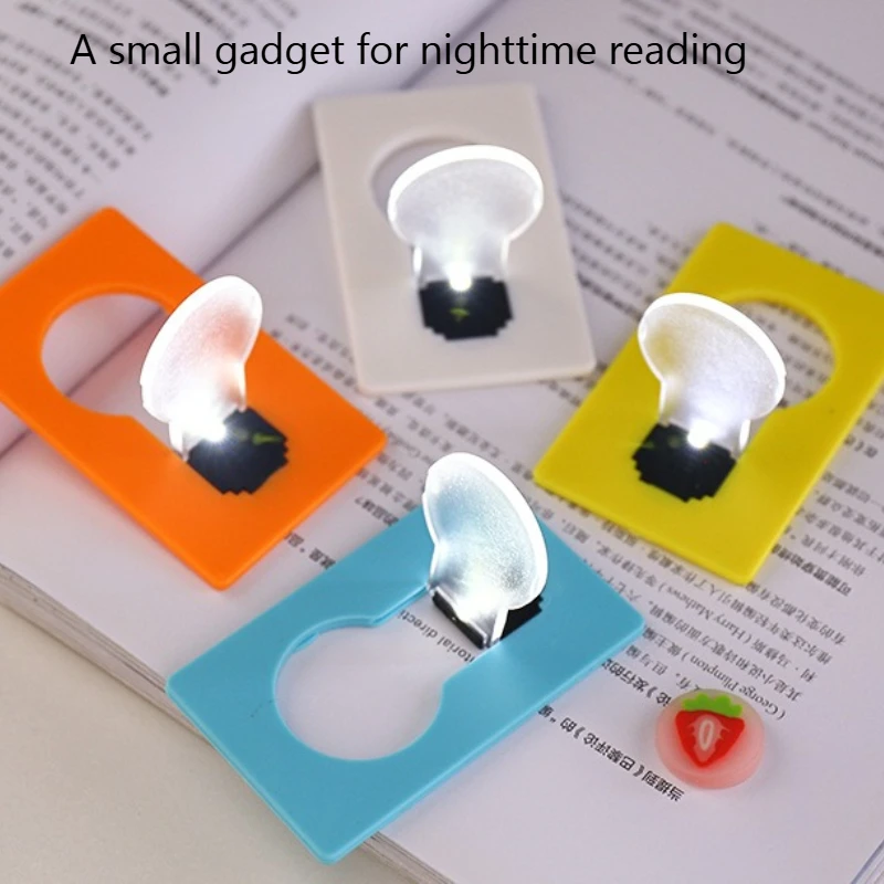 Mini luminous folding card led reading night light, creative and portable, mobile phone holder
