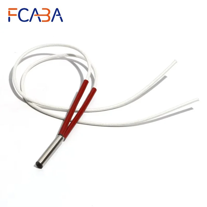FCABA 5PCS 6mm Diameter 25~35mm Length 304SUS High Density Single Head Dual Cartridge Heater 110V/220V/380V 45W/50W/60W/65W/70W