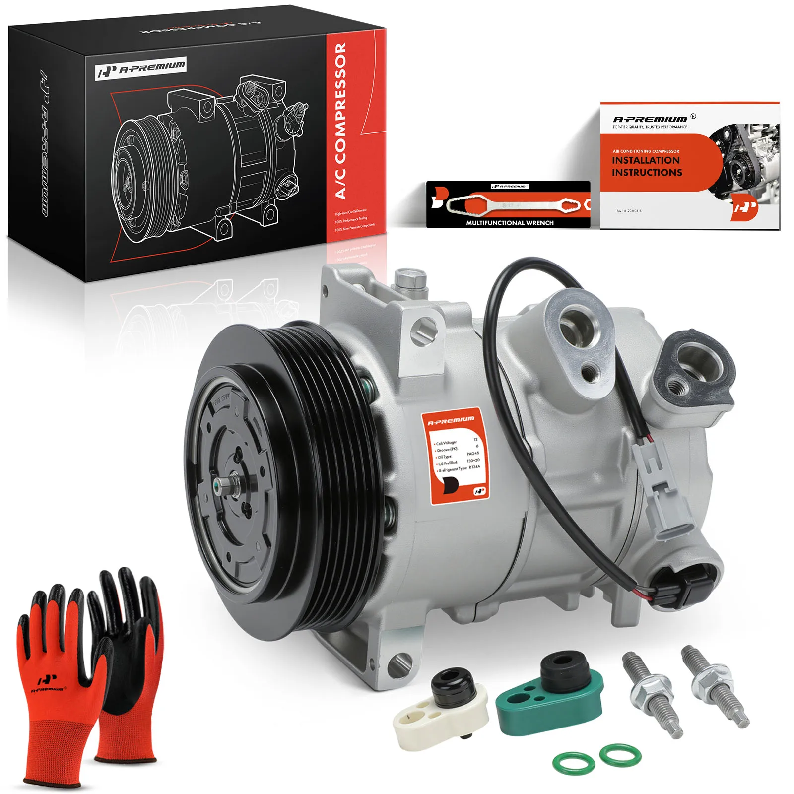A-Premium AC Compressor with Clutch for Jeep Compass Patriot 2009-2017 Dodge Caliber 2009-2012