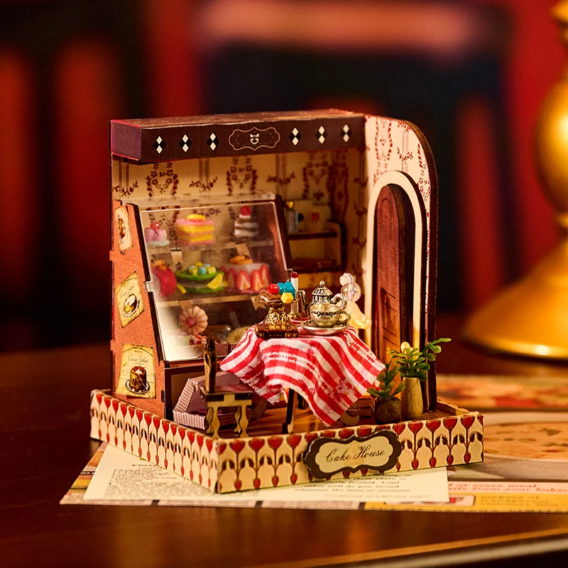 Novo diy kits de construção em miniatura de madeira mini casas de boneca de casa bonito com móveis casas de bonecas para amigos presentes de aniversário