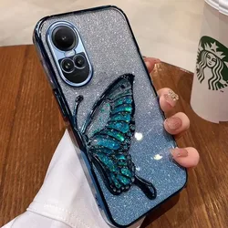 Butterfly Glitter Case For OPPO Reno 10 Pro A59 A79 A78 Reno10 5G Case Luxury Quicksand Shockproof Cover For OPPO Reno10 Pro