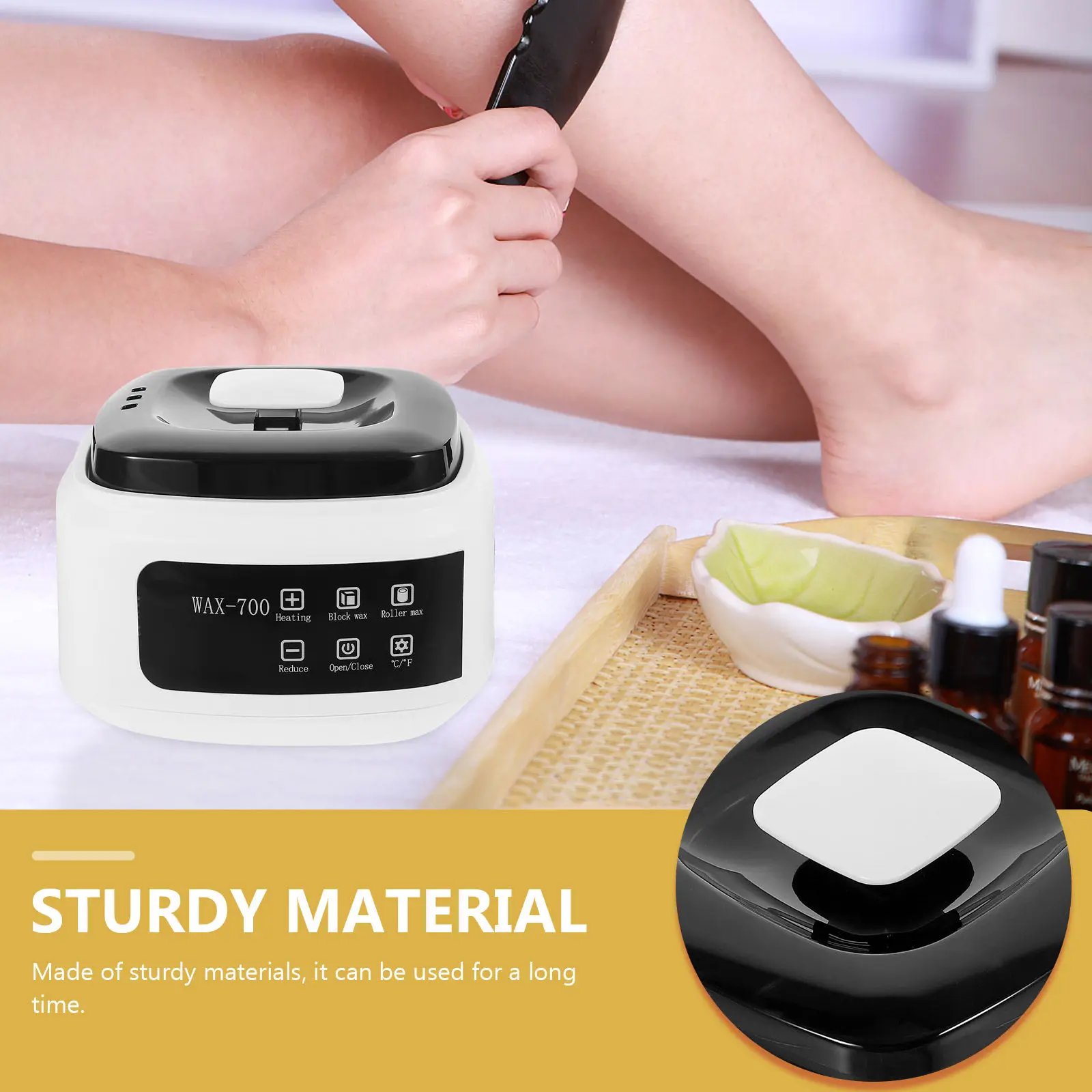 Wax Warmer Machine for Hair Removal Electric Hot Wax Warmer with Precise Temp Control Suitable for Brazilian Eyebrow Leg Body view 2