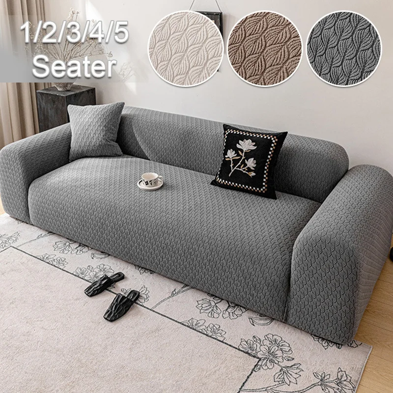 Elastic Couch Cover All Wrap Stretch Sofa Slipcover Anti Scratch Dustproof Washable Protector For L Shape Corner 1-5 Seater Sofa