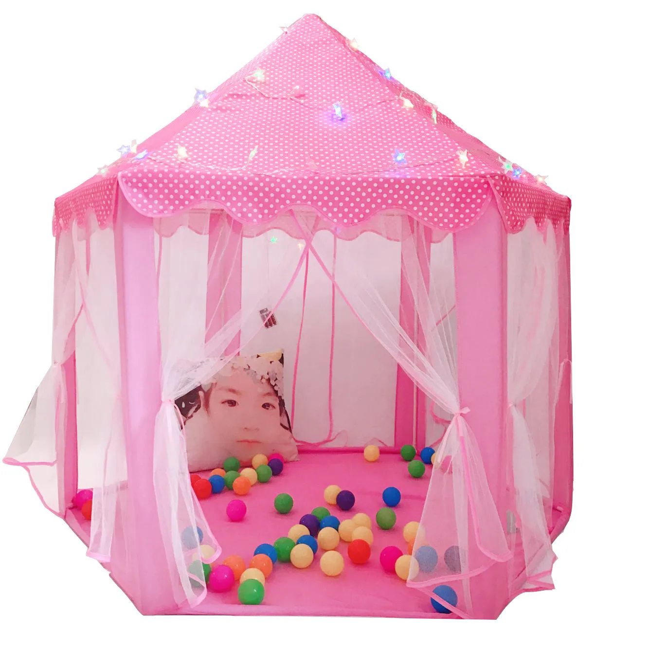 

Children's Outdoor Indoor Tent Toy Princ Castle Game House Cross-Border Kids Playhouse Portable Foldable Fabric Tent