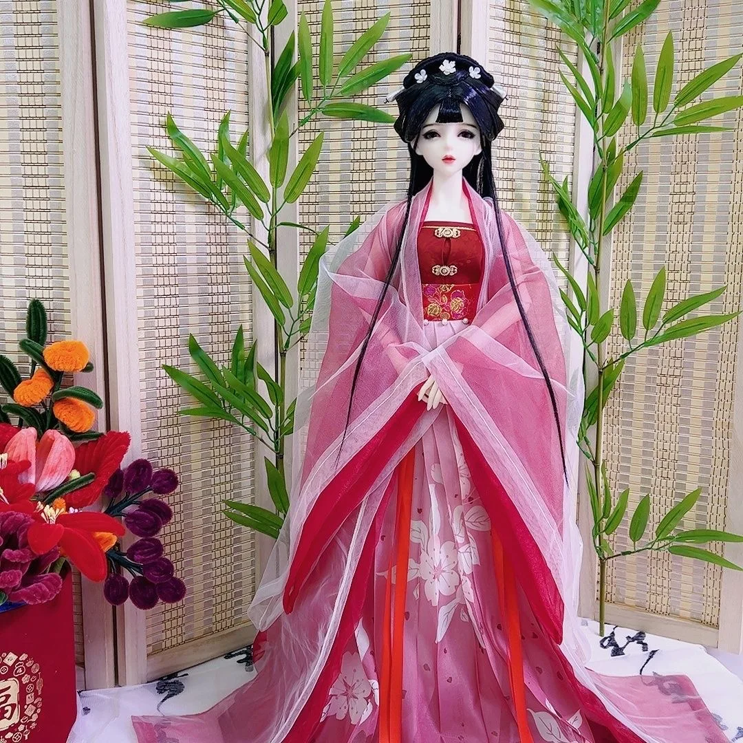 

AS62CM Debisheng/Yeluoli Doll Clothes, White Sand Red Skirt 1/6 1/4 1/3 BJD Dress