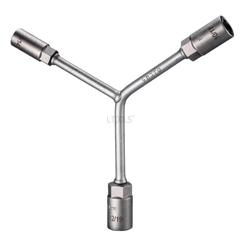 Y-shaped Trident Socket Wrench Automotive Mechanical Disassembly and Maintenance Tool Precision Polished Electroplated Wrench