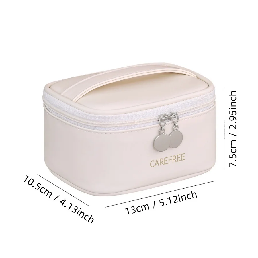 Borsa portaoggetti per forniture da viaggio in PU Rossetto quadrato Mini borsa per trucco carina Borsa vari multifunzionale portatile