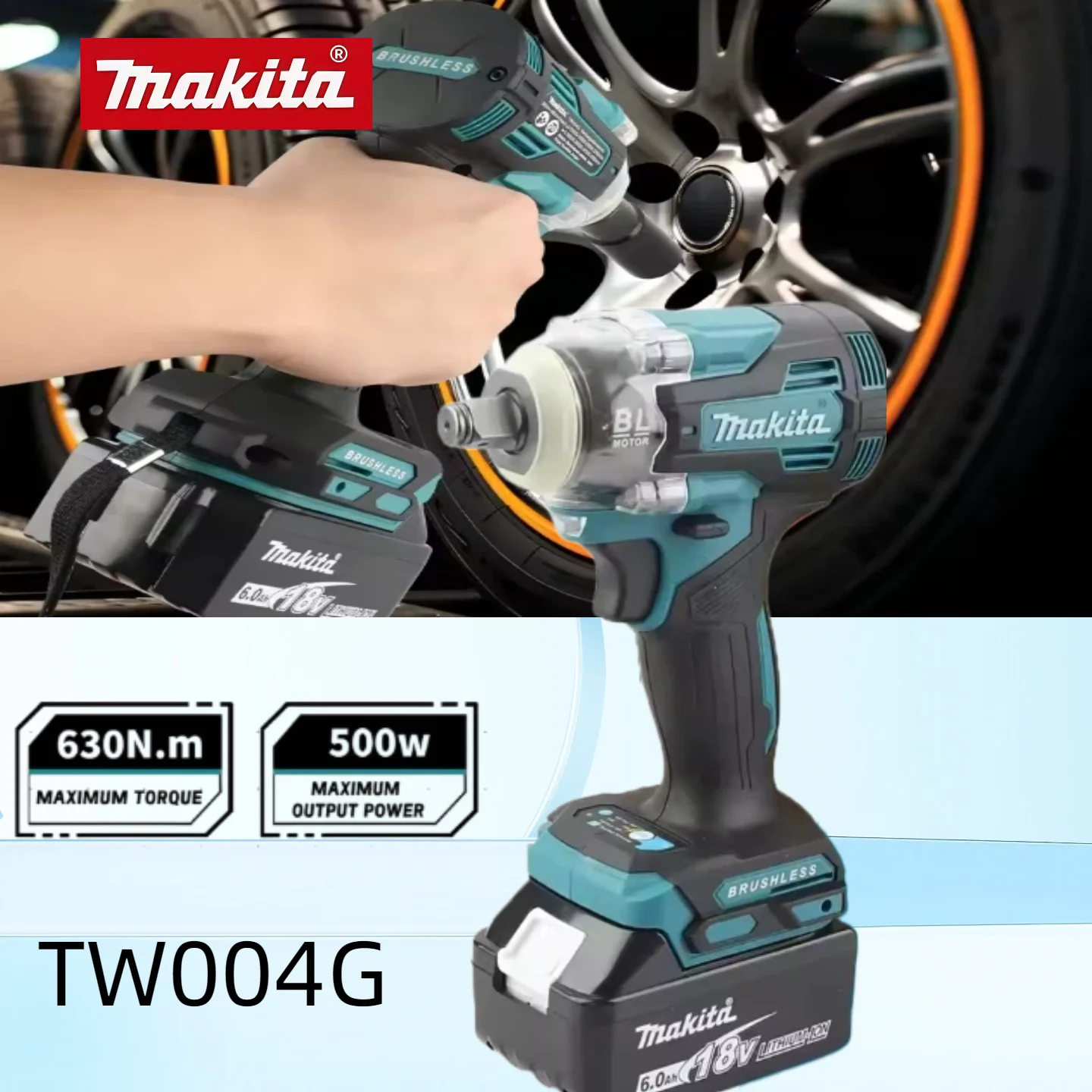 

Аккумуляторный бесщеточный шуруповерт Makita TW004G 630Нм, 18В, с функцией дрели