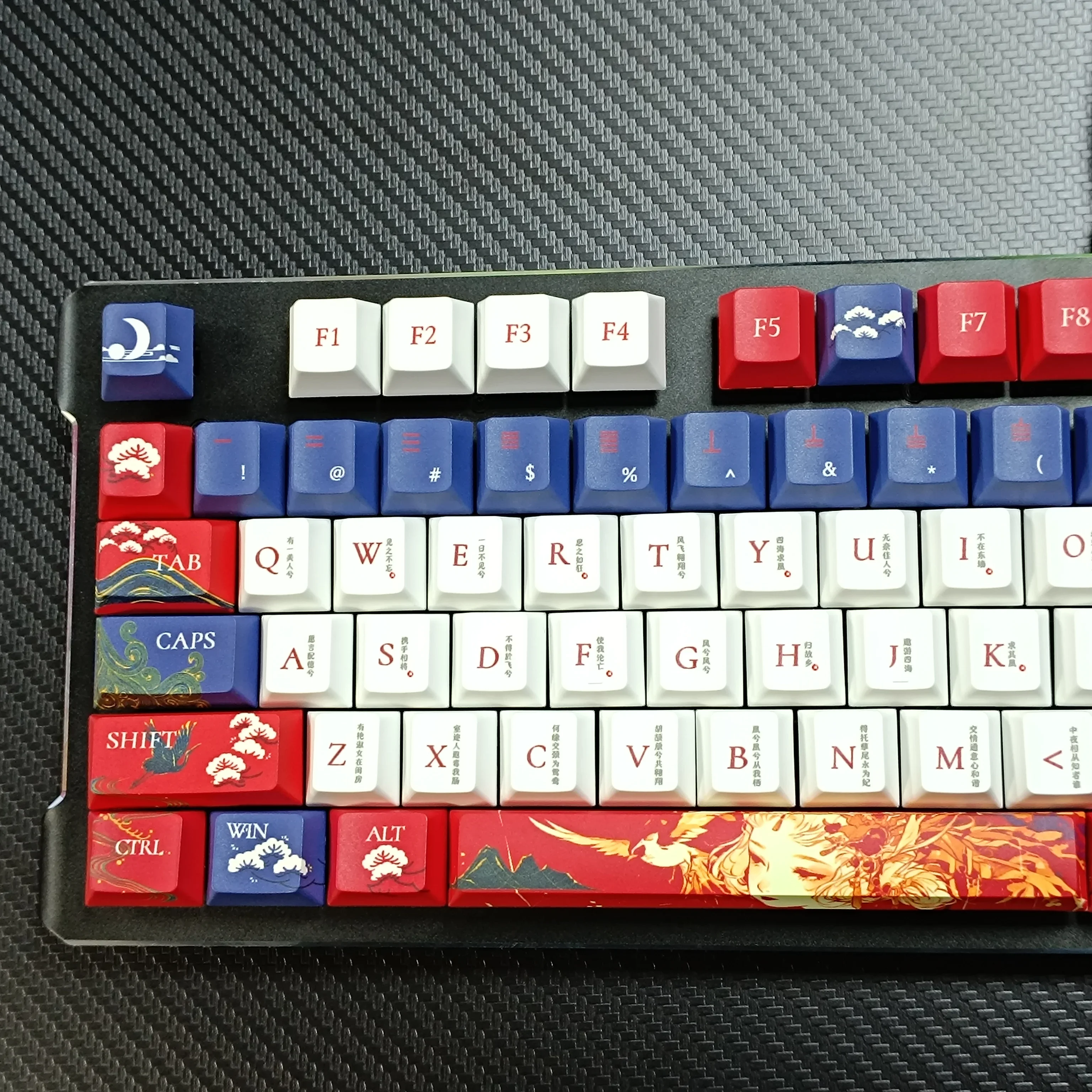 

Guofeng character keycap five-sided sublimation PBT DIY custom keycap