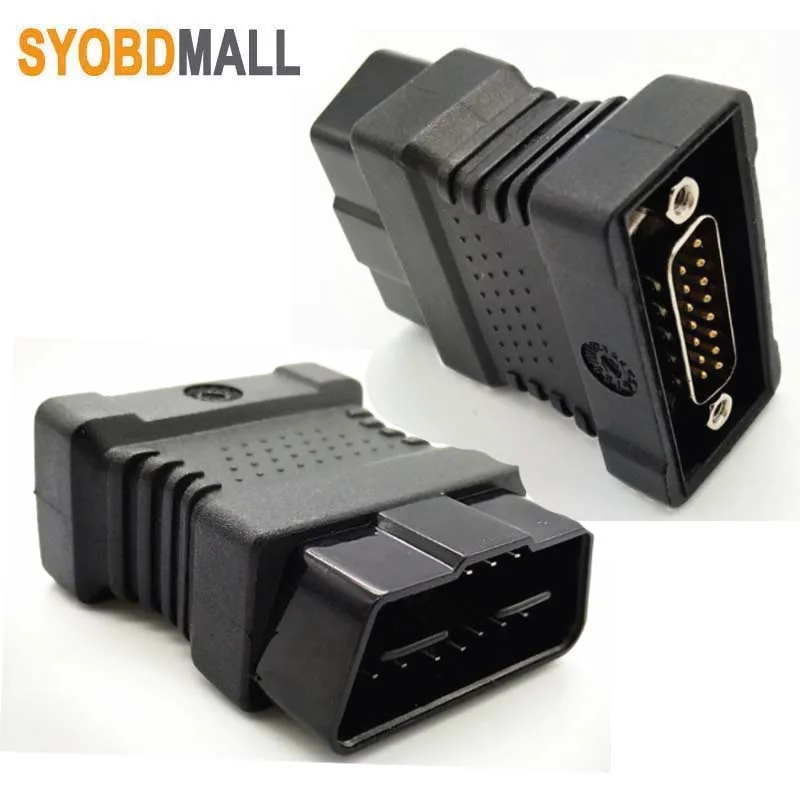 Black OBD-II 16 Adaptor DB 15PIN Male To OBD2 16 Pin Connector for FCAR Car Scanner Detector OBD2 16PIN TO 15PIN OBD 2 Connecter