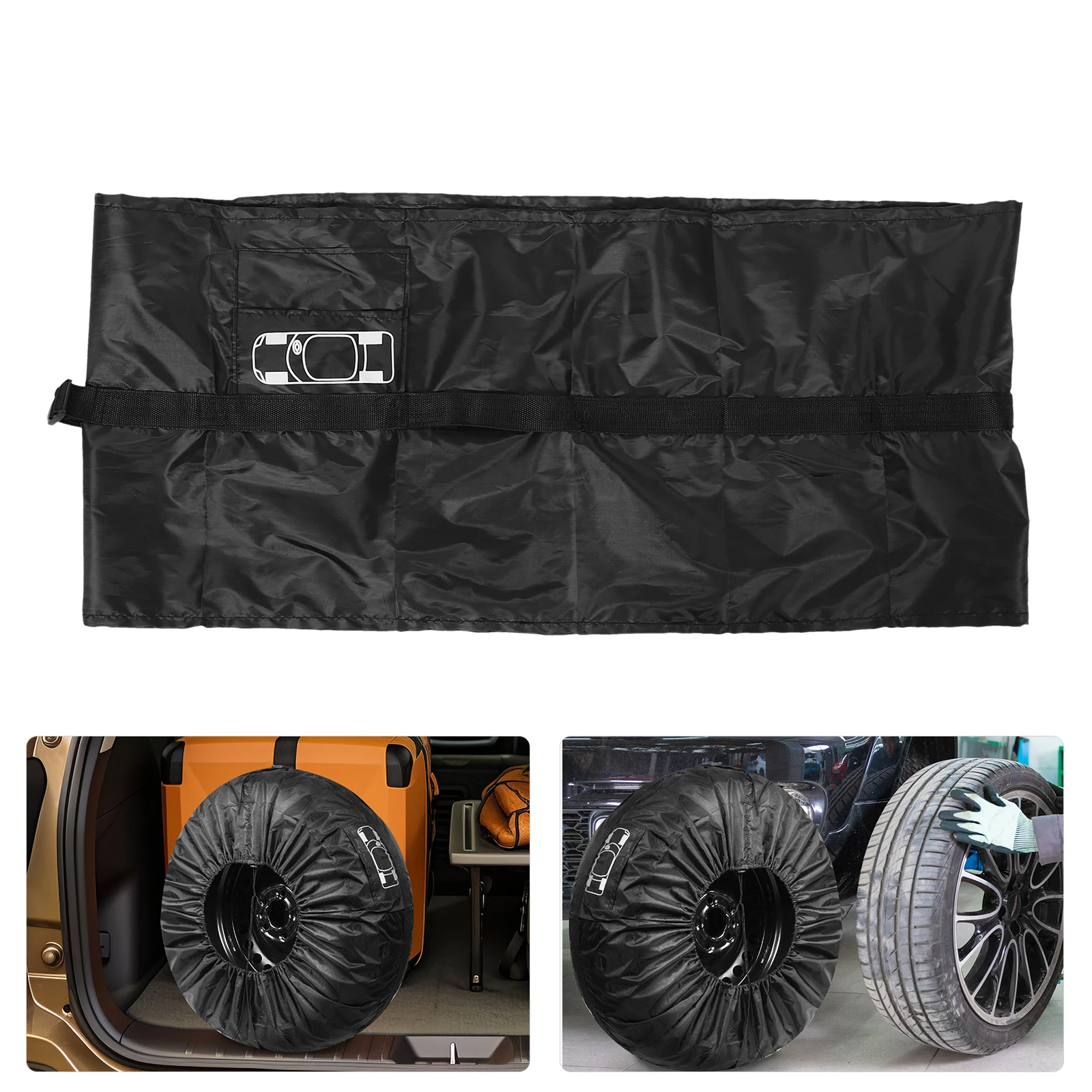

Durable Dirtproof Splashproof Sunproof Spare Tire Cover For Car Suv Rv Trailer Vehicle Protective Tire Storage Bag Lightweight