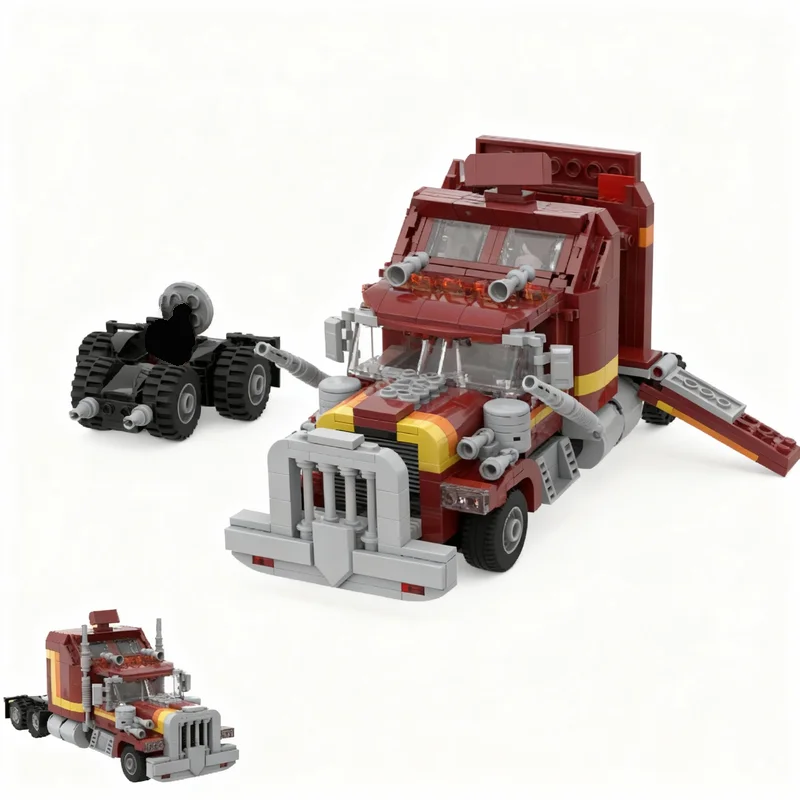 772pcs MOC M A S K Rhino Tractor Rig Model Building Blocks Architecture Christmas Gift Toy Assemble Idea Education Brick