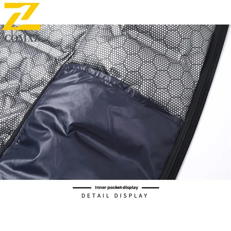 COMXZ Men Down Jacket Premium Outdoor Travel Thickened Warm Parka High Quality Hooded Design Ultra Light Winter New Clothing
