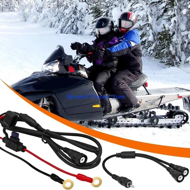 

A70F Double Plug Heated Helmet Wire Set Helmet Heated Cord For Cold Weather Riding And Skiing
