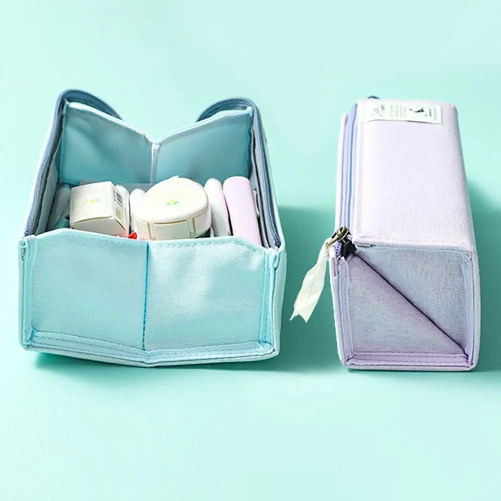 

Высококачественная полиэстеровая сумка для хранения канцелярских принадлежностей, портативная сумка для ручек большой емкости, многофункциональный пенал