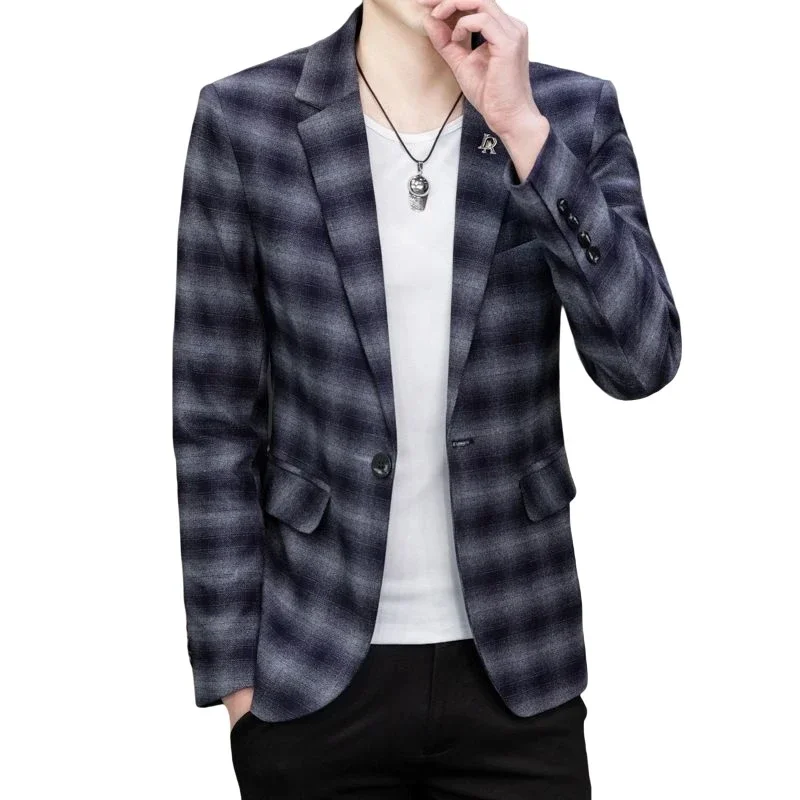 High Quality Blazer Men's British Casual Senior Elite Work Business Conference Host Party Performance Gentleman Slim Suit Jacket