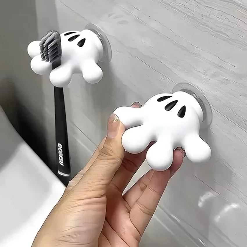 

Toothbrush holder cute bathroom towel suction cup multi-function hook traceless hook data cable winder
