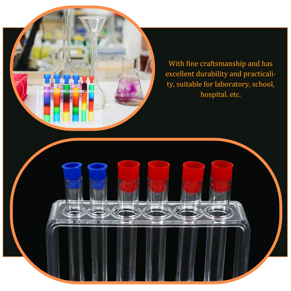 Test Tube Rack Centrifuge Holder Round Hole Storage Pipe Stand Abs Laboratory Container Six-holes