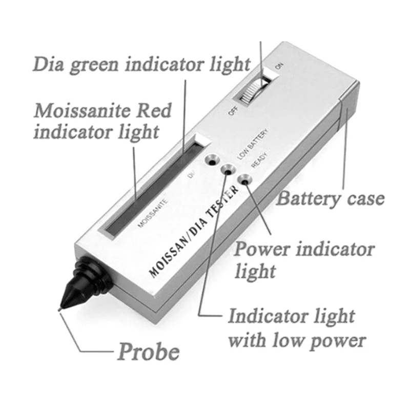 

Practical-Diamonds Selector For Jewelry Moissan Diatester Tool LED Electronic Gemstones Pen Testers Professional Tools