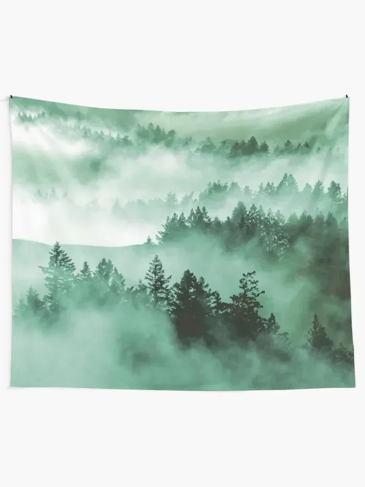 Wilderness... Foggy Forest and Hills Nature Tapestry Decoration For Home Tapestry