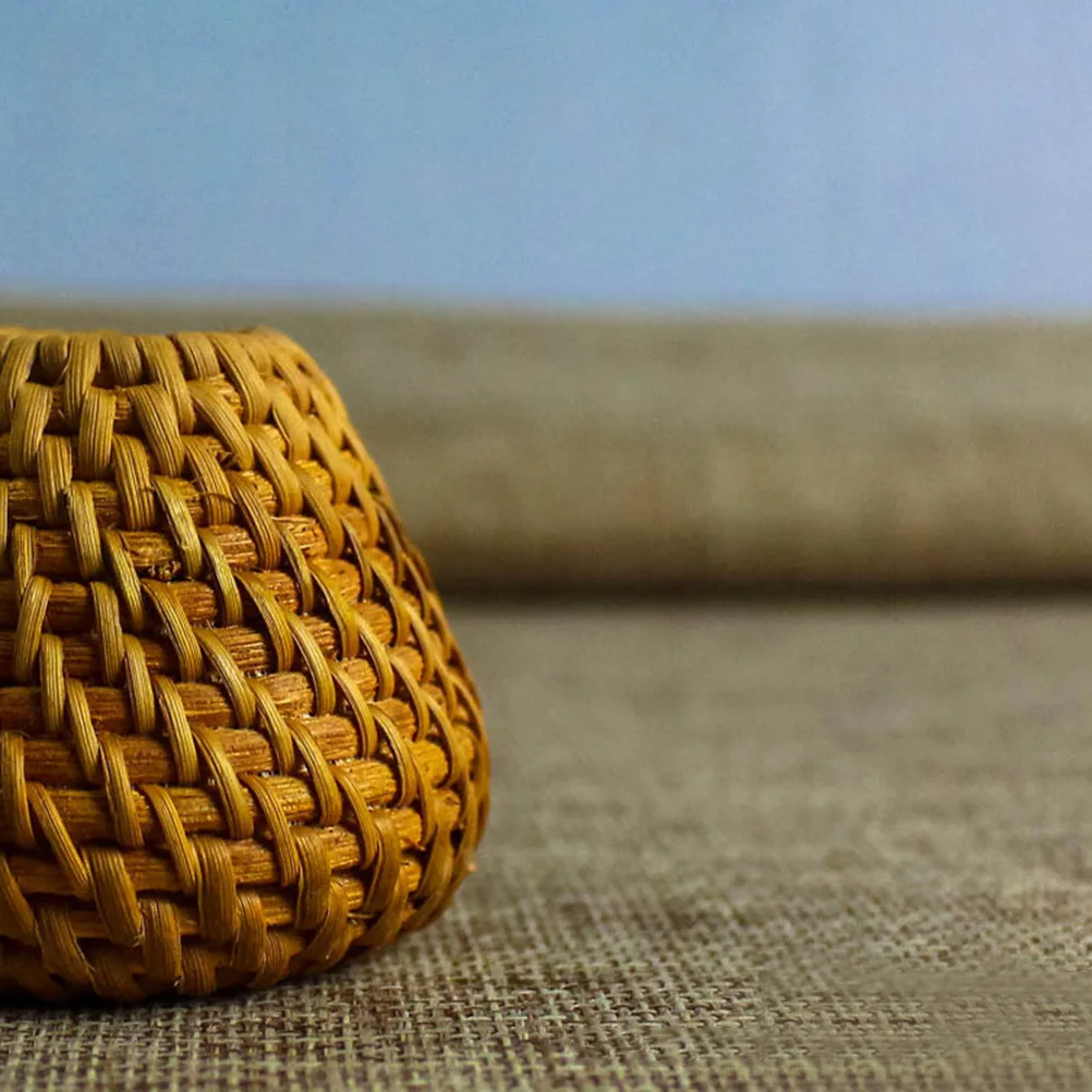 

2Pcs Rattan Teapot Lid Holder Handmade Eco Friendly Tea Accessories Creative Tea Ceremony Gift Pen Holder Rattan Ornaments