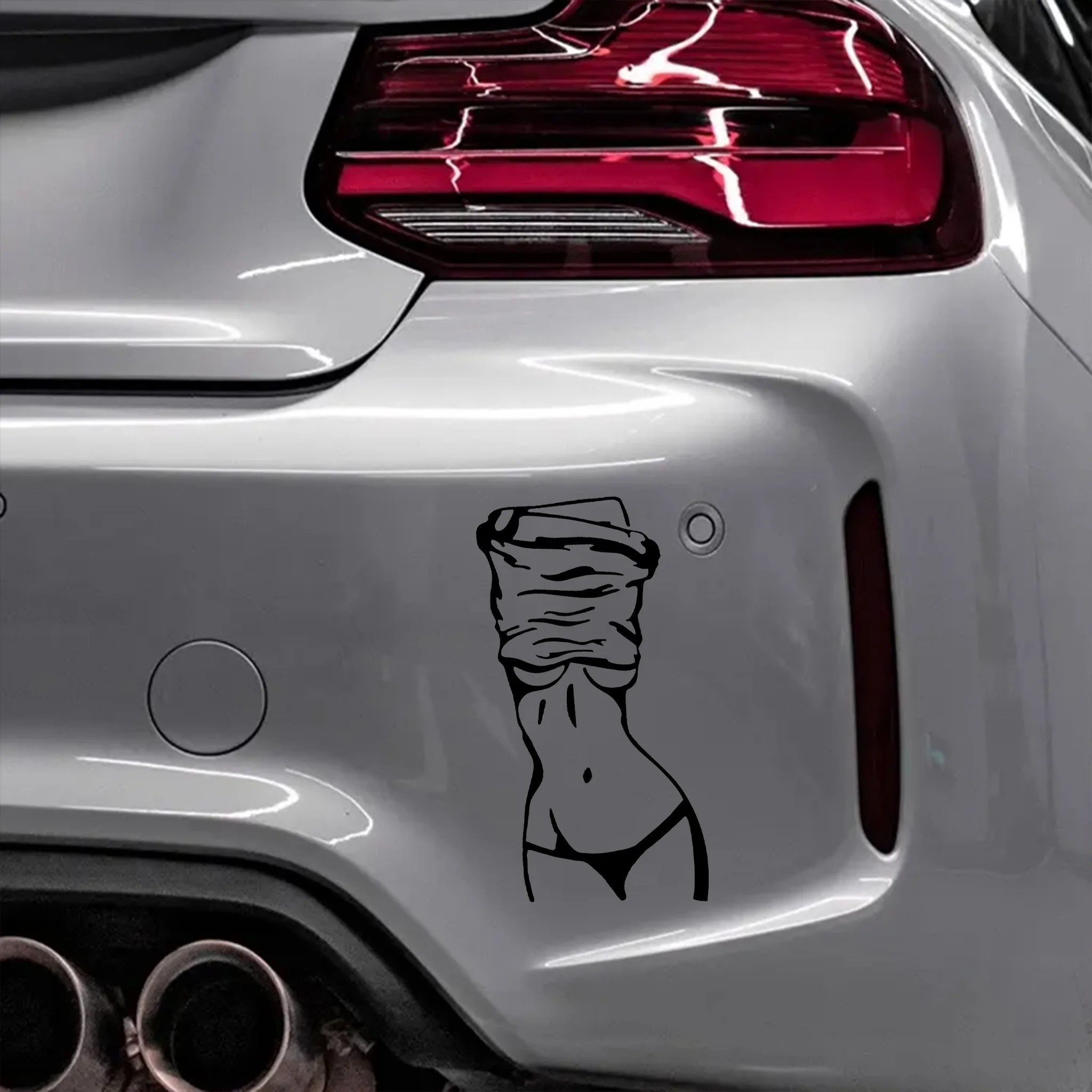 2 قطعة صورة ظلية جميلة دراجة نارية ملصقات مقاوم للماء DIY بها بنفسك دراجة نارية سكوتر نافذة السيارة شارات الفينيل زينة ذاتية اللصق