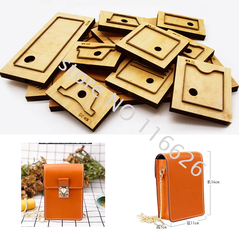 

DIY leather craft cellphone bag cutting dies knife mold metal steel hollowed punch tool blade 16x11x5cm