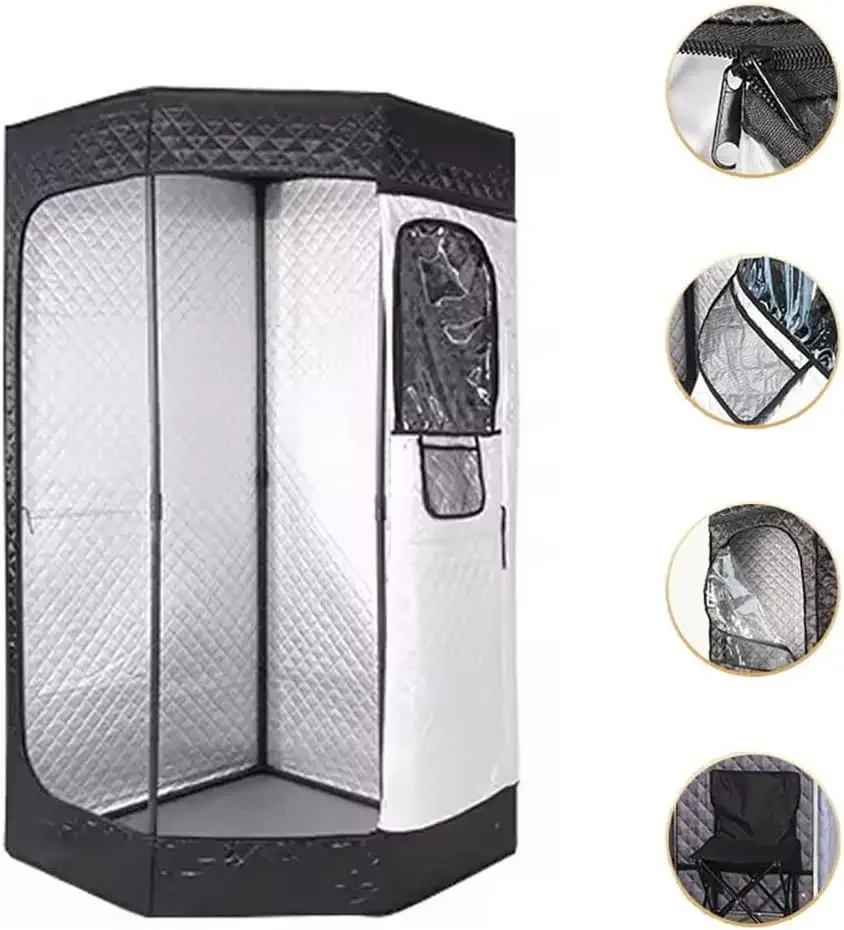 Portable Sauna for Home,Steam Tent Fold-able with 3L 1200 Watt Steamer, Indoor Room Spa Relaxation Remote Control