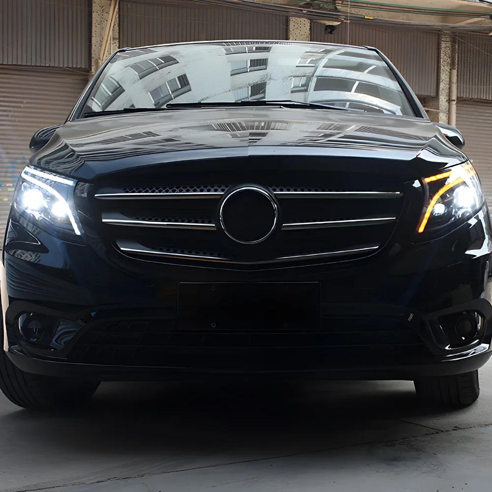 

For Mercedes-Benz Vito W447 V250 V260 V300 2016-2023 Automatic Headlights LED Front Lamp Assembly Upgrade Dual Lens Projector