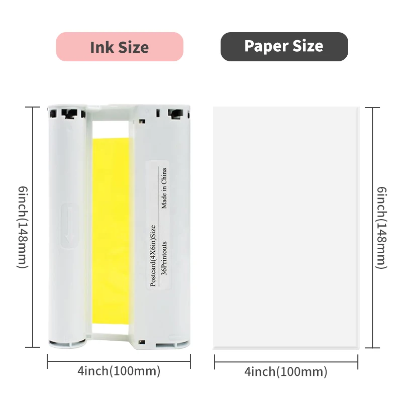 KMCYinks KP-108IN 100*148mm Photo Papers and Ink Cartridge for Canon Selphy CP Series Photo Printer CP800 CP910 CP1200 CP1300