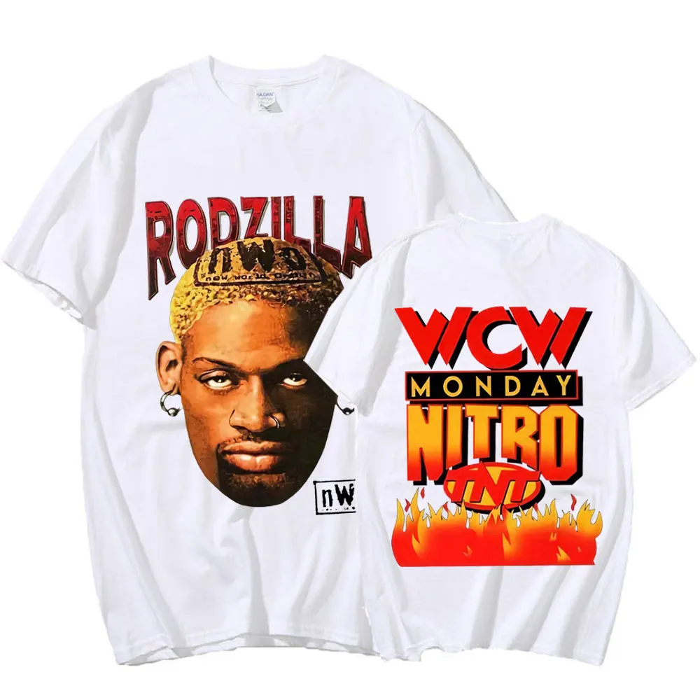 Limited Dennis Rodman Double Sided Print Tshirt Men Women Hip Hop Boys Basketball T-shirt Male Casual Vintage T Shirt Streetwear