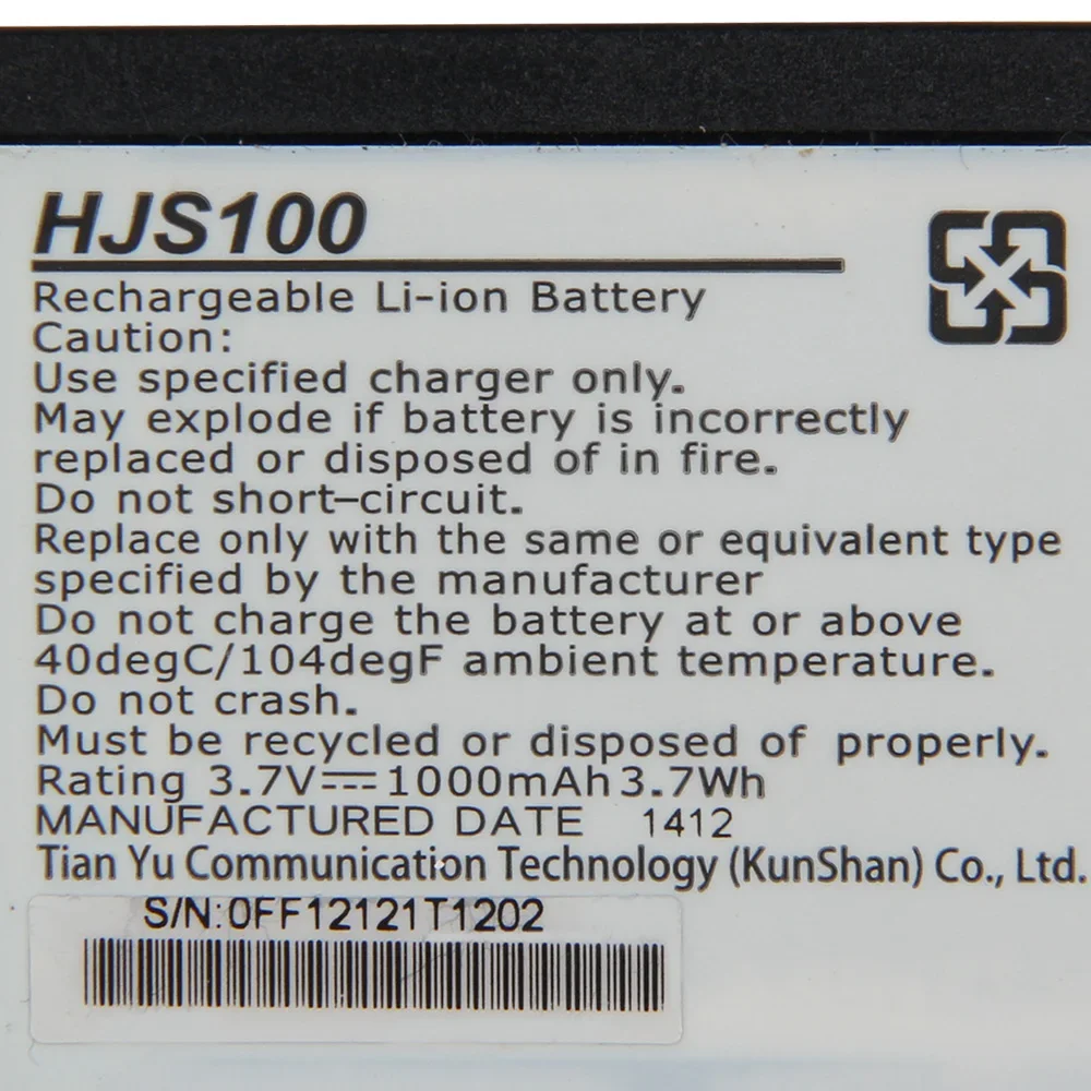 العلامة التجارية الجديدة استبدال البطارية HJS100 لبيكر HJS100 HJS-100 M015 GPS 338937010208 1000mAh