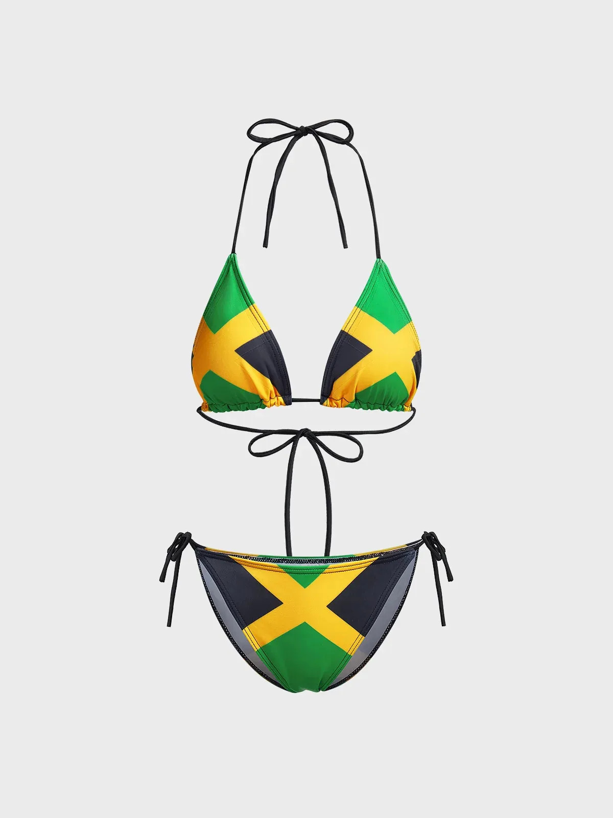 

Sexy Jamaican Bikini Flag Rags for Women, Retro to Make Old Improves, Exotic, High-end Swimsuit, Beach Suit, Y2K