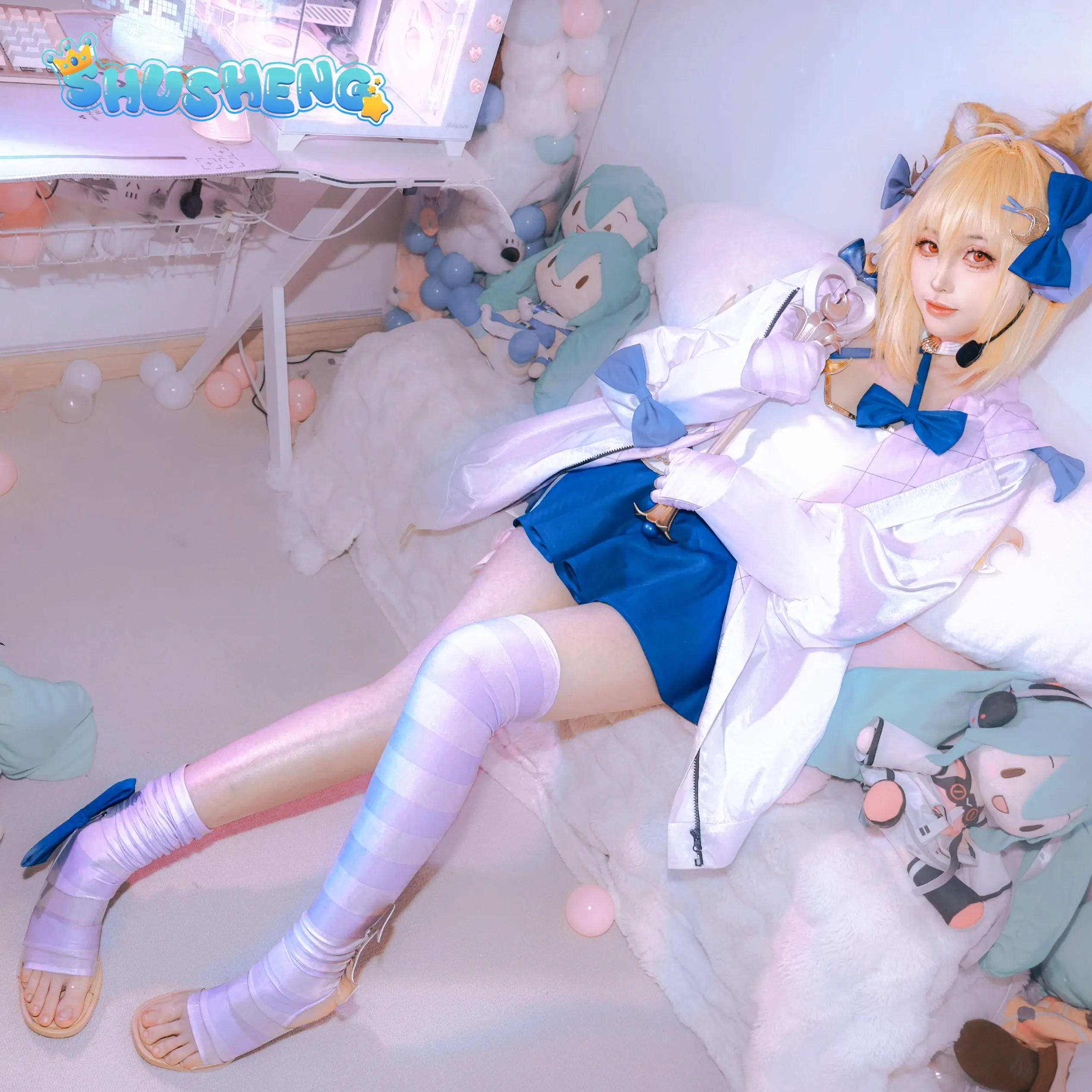 Game Fate New Arcueid Brunestud Cosplay Costume Halloween Christmas Role Playing Comic New  Sweet Lolita Dress Headwear Women view 2