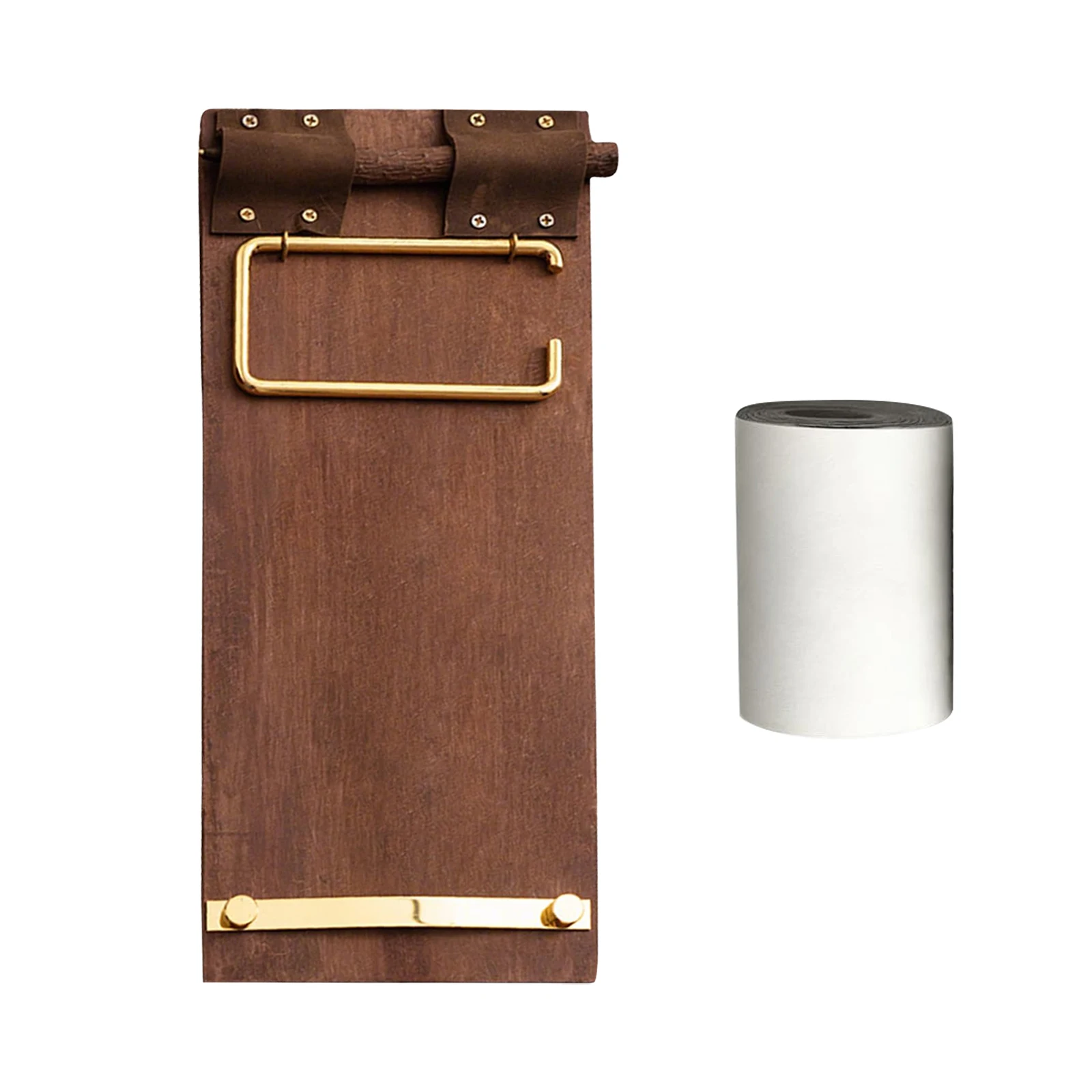 Retro & Ins Style Wooden Memo Clipboard Hangable Non-Adhesive Rolled Notes Blank for Notes & Messages memo pad