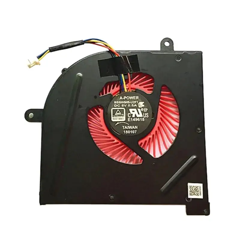 FORNEW ventilador de refrigeración de cpu para ordenador portátil para MSI GS63VR GS63 GS73 GS73VR MS-17B1 Stealth Pro C.PU BS5005HS-U2F1 GPU BS5005HS-U2L1 enfriador fa