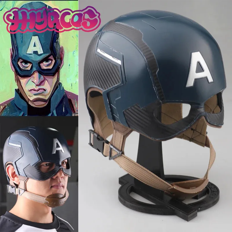 

DY2025Аниме носимый шлем капитана Америка косплей маски для женщин мужчин Хэллоуин продвинутая версия косплей маски подарок на день рождения