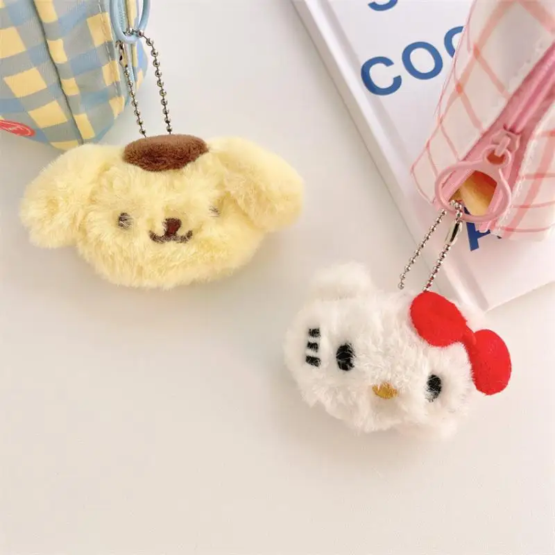 Sanrio peluche porte-clés sac à main Hello Kitty poupée porte-clés Anime peluche sac à dos pendentif mélodie cannelle mignon portefeuille fille jouet